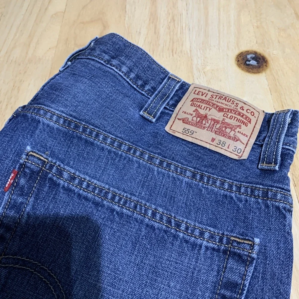 Levi's 559 Jeans‎ 38x30  Men's Relaxed Straight Fit Blue 100% Cotton